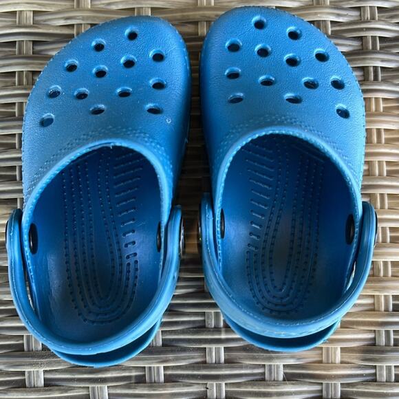 CROCS Toddler Classic Teal Blue Size 4 - Picture 4 of 5